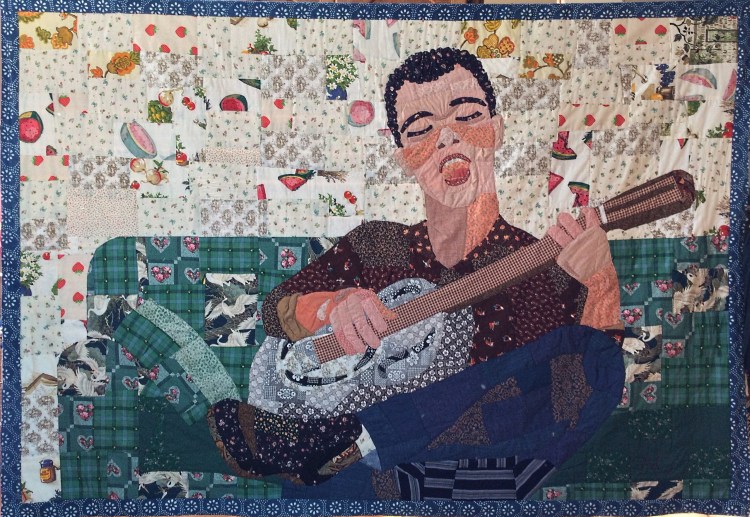 Bryan and His Steel Guitar by Amy Cools, 2014, 97.5" x 68"